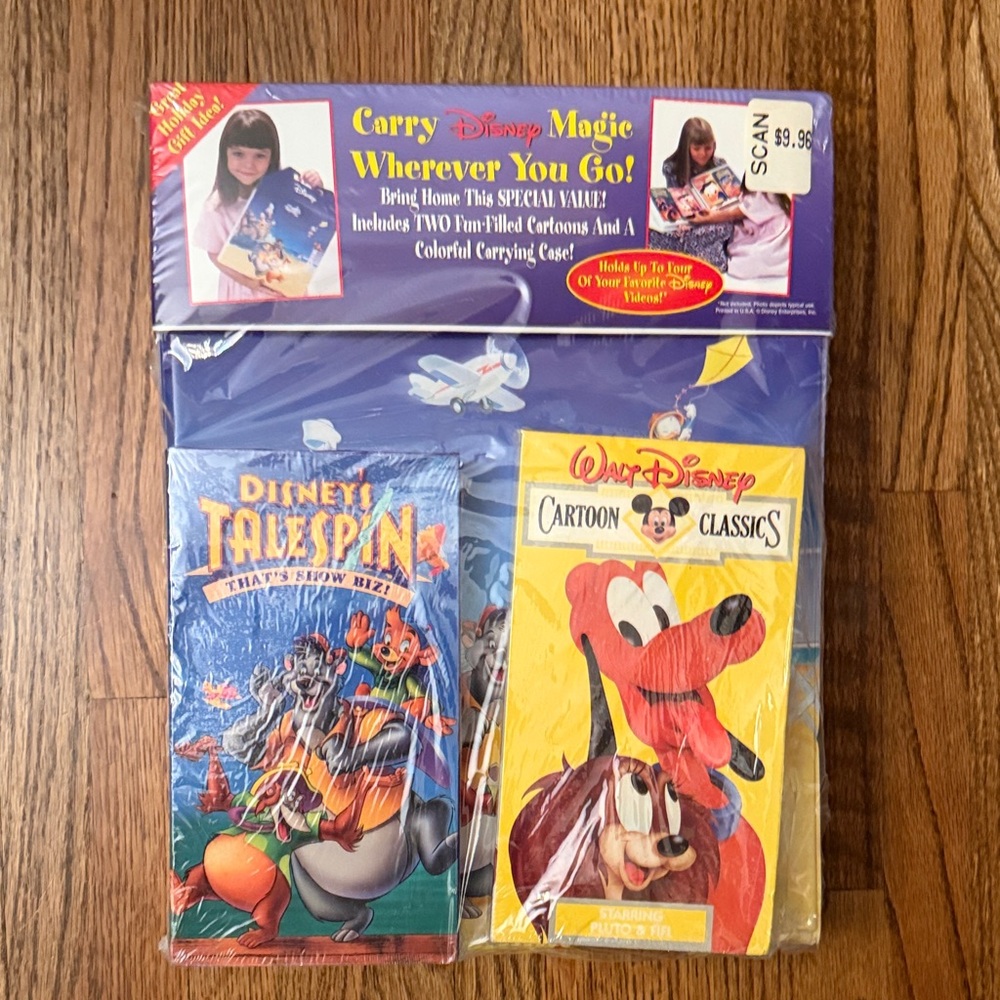 New Disney Cartoon Classics and TaleSpin VHS Set - Blue and Yellow
